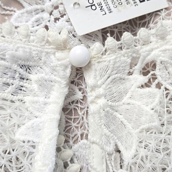Dotti Women’s Lace Dress White Crochet Button Back Fairycore Y2K Cottage 14 NWT - Picture 7 of 8